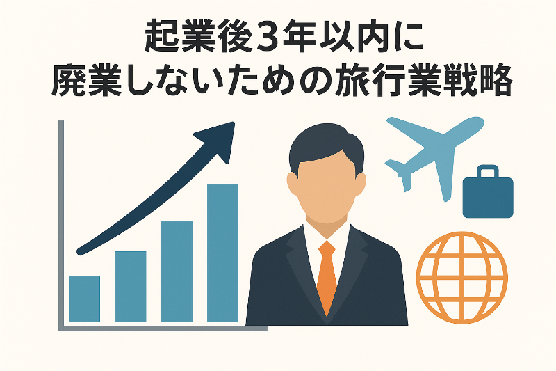 起業後3年以内に廃業しないための旅行業戦略