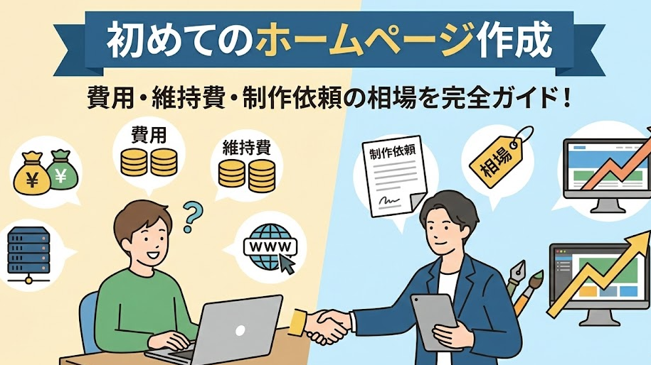 初めてのホームページ作成で費用や維持費、制作依頼の相場について