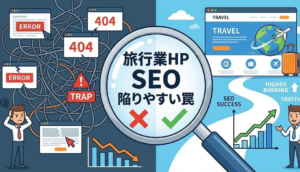 ホームページ作成で陥りやすい勘違い。基本的SEO対策。作っただけでは見てもらえない、業者任せにしない！