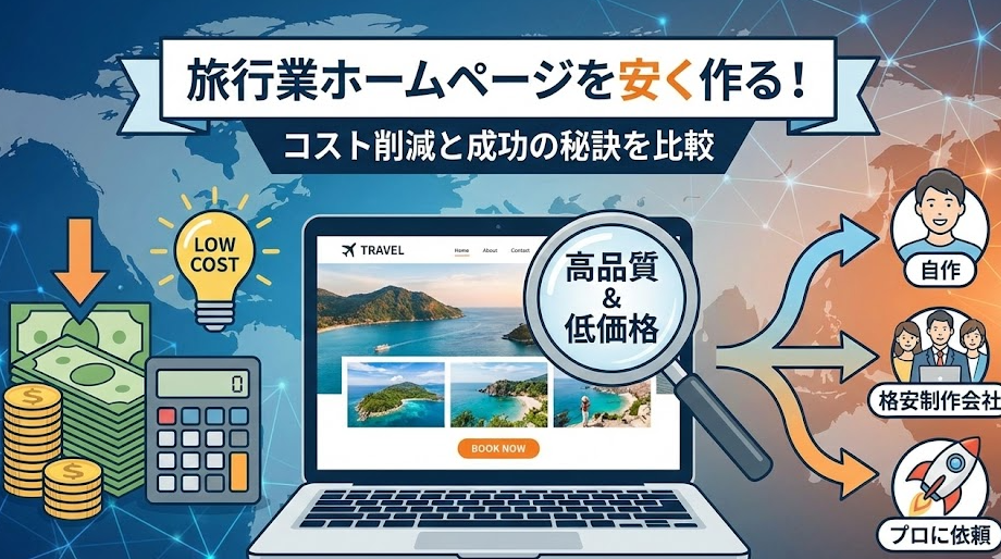ホームページ作成で相場より費用や維持費を押さえたい方へ　初めてでも安心