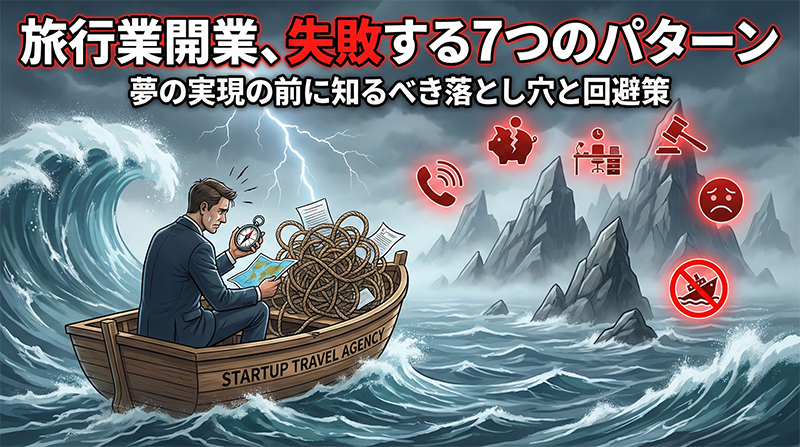 旅行会社を起業して最初に失敗する人が必ずやっている7つの行動